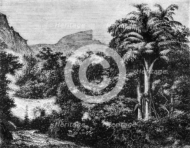 'View of the "Duke's Nose" in the Ghaurs, near Khandallah', c1891. Creator: James Grant.