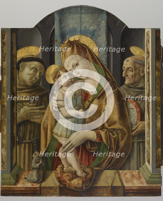 Virgin and Child with Saints and Donor, c1490. Creator: Carlo Crivelli.