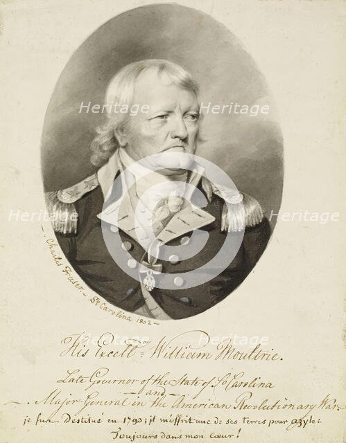 Portrait of Governor William Moultrie, 1802. Creator: Charles Fraser.