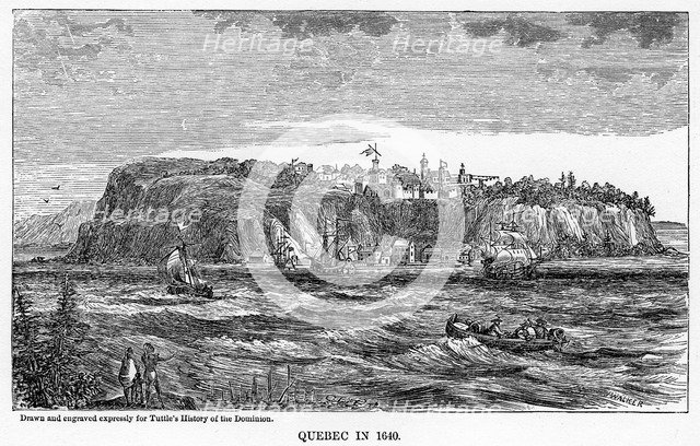 'Quebec in 1640', (1877). Artist: Unknown