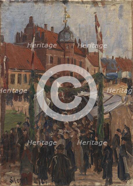 Market at Stege Torv, 1892. Creator: Albert Gottschalk.