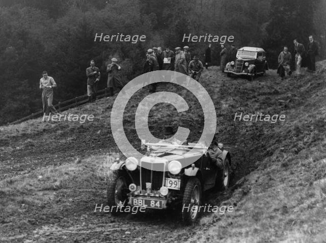 1938 MG TA Midget, Langley on a trial. Creator: Unknown.