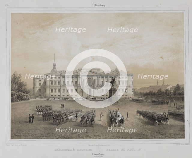 Saint Michael's Castle in Saint Petersburg, 1840s.