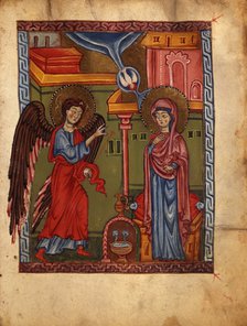 The Annunciation (Manuscript illumination from the Matenadaran Gospel), 1323.