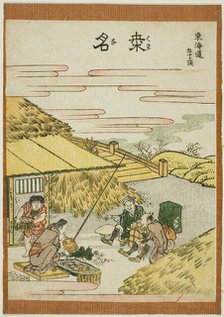 Kuwana, from the series "Fifty-three Stations of the Tokaido (Tokaido gojusan tsugi)", Japan, c.1806 Creator: Hokusai.