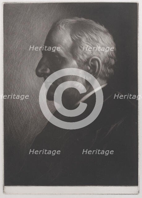 Portrait of Sir Francis Seymour Haden, 1881. Creator: Alphonse Legros.