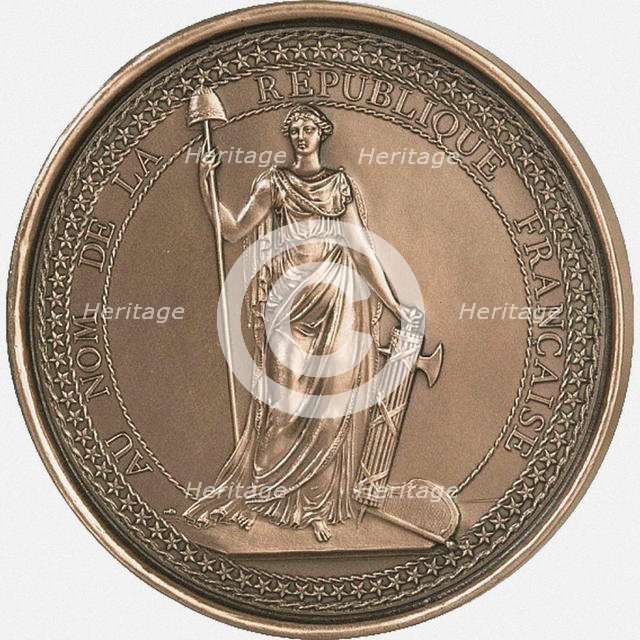 Medal after the Seal of the First French Republic, 1792. Creator: Historic Object.