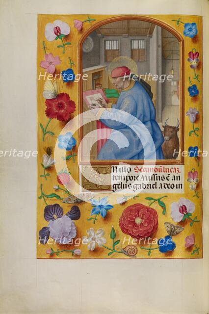 Saint Luke; Spinola Hours, about 1510-1520. Creator: Workshop of Master of the First Prayer Book of Maximilian.