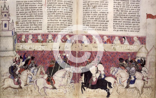 A tournament, c1352. Creator: Unknown.