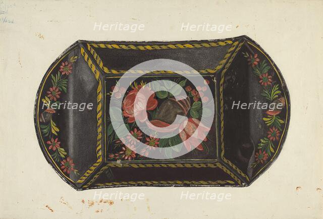 Apple Dish, 1935/1942. Creator: Mildred E Bent.