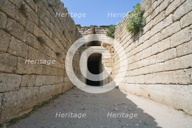 The Treasury of Atreus (Tomb of Agamemnon), Mycenae, Greece. Artist: Samuel Magal