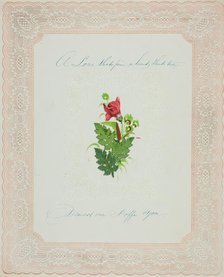 A Love's that's Firm (valentine), c. 1850. Creator: Unknown.