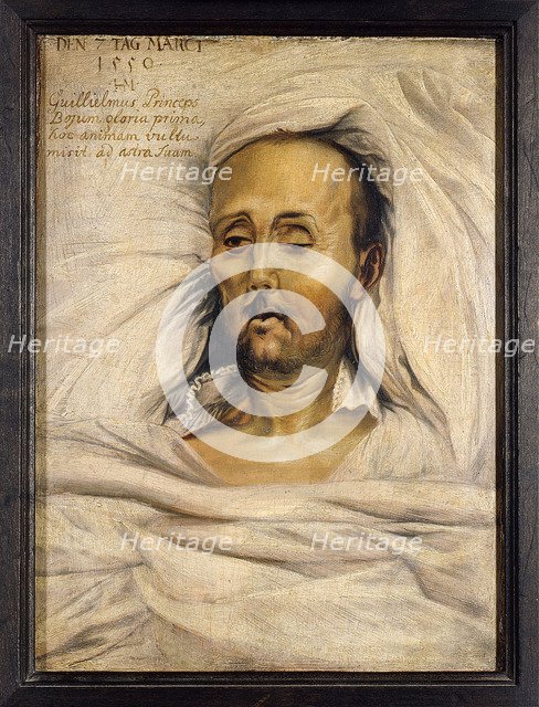 Duke William V of Bavaria on his deathbed, 1550. Artist: Mielich (Muelich), Hans (1516-1573)