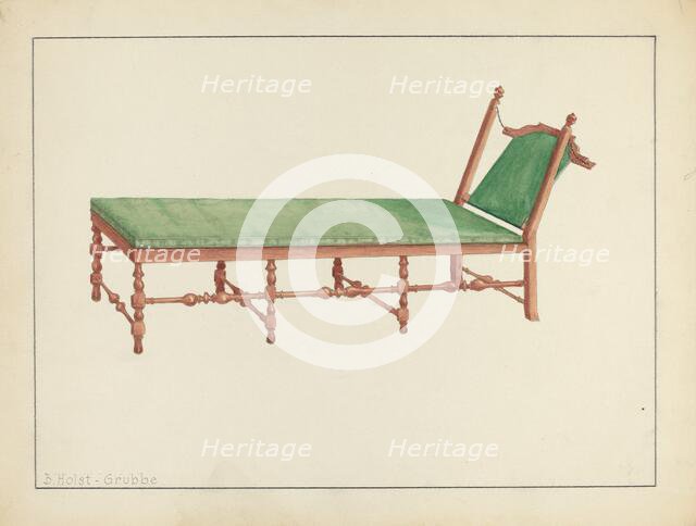 Day Bed, c. 1936. Creator: Holst-Grubbe, B..