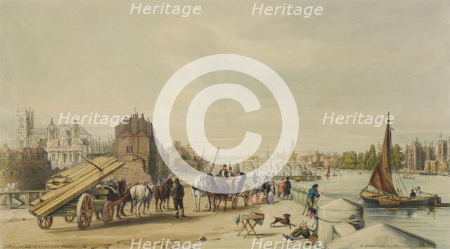 Millbank, Westminster, London, 1840. Creator: William Parrott.