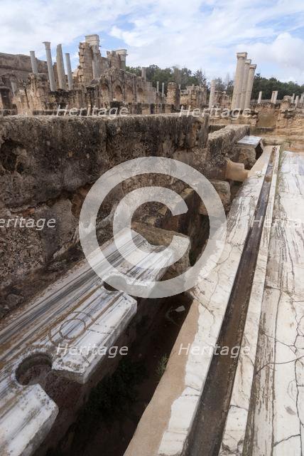 Libya, Leptis Magna, toilets, 2007. Creator: Ethel Davies.