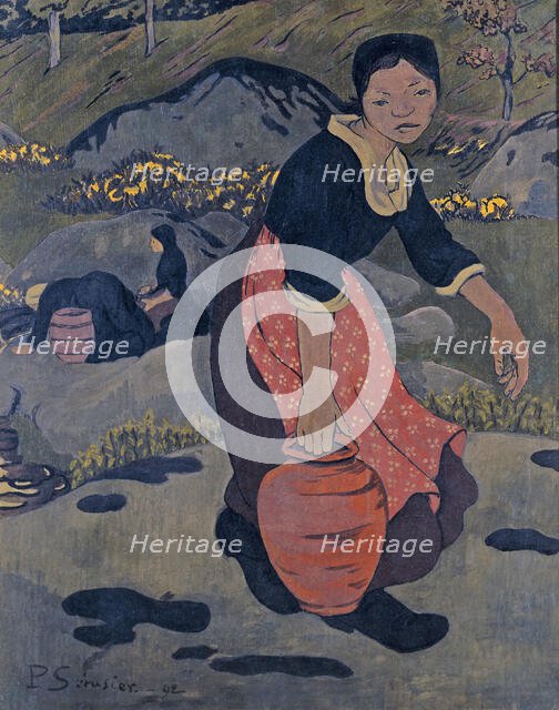 Young Breton woman with a pitcher, 1892. Creator: Sérusier, Paul (1864-1927).