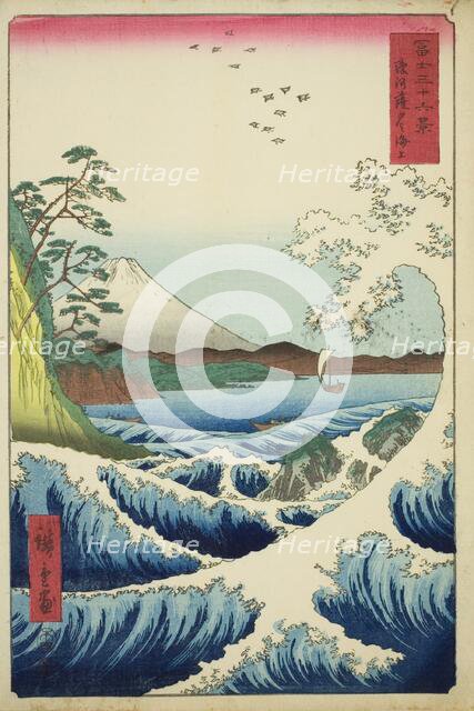 The Sea off Satta in Suruga Province (Suruga Satta kaijo), from the series "Thirty-six Views...,1858 Creator: Ando Hiroshige.