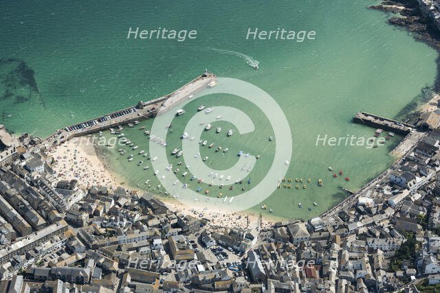 The harbour and beaches, St Ives, Cornwall, 2016. Creator: Damian Grady.