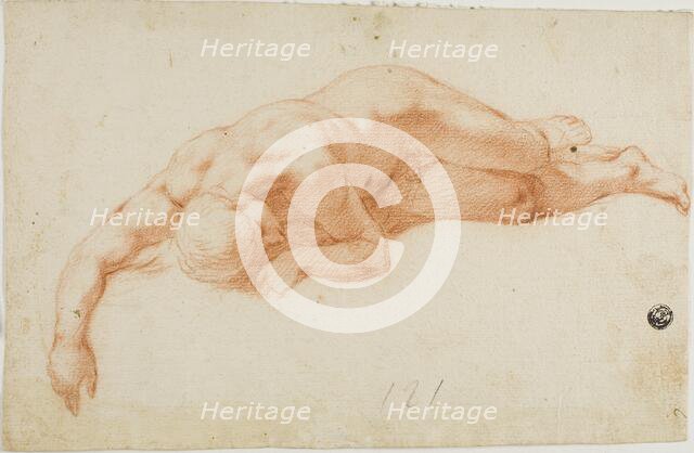 Reclining Nude Male, n.d. Creator: Unknown.