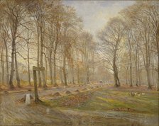 Late Autumn Day in the Jægersborg Deer Park, North of Copenhagen, 1886. Artist: Philipsen, Theodor (1840-1920)