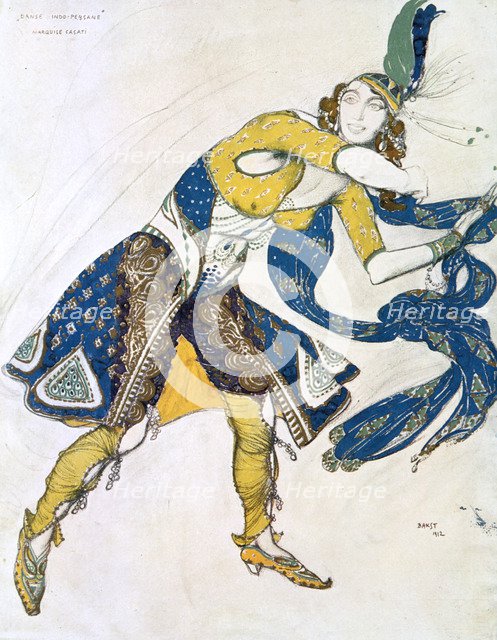 'Indian Dance' (La Marquise de Casati), 1912. Artist: Leon Bakst