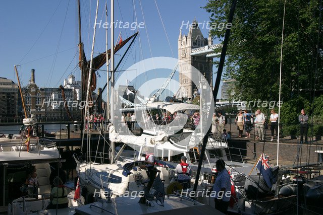 Boats in St Katherine's Lock, London