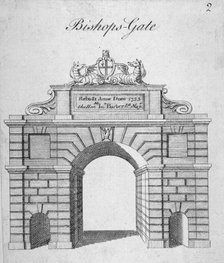 Bishopsgate, City of London, 1735. Artist: Anon