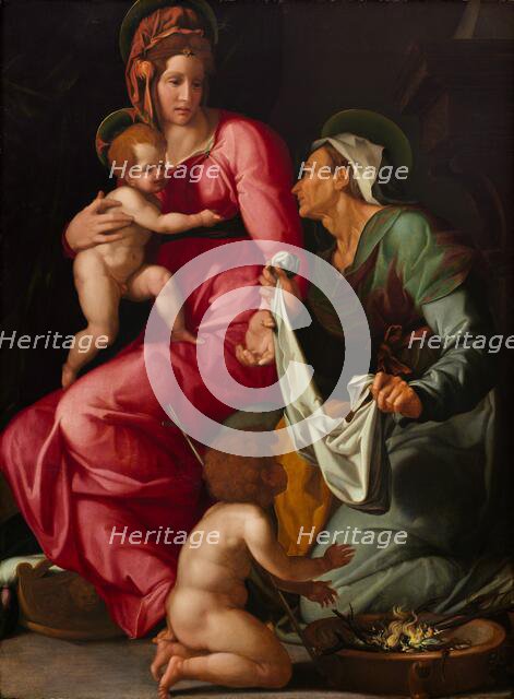 Madonna and Child with Saint Elizabeth and Saint John the Baptist, c. 1535. Creator: Jacopino del Conte.