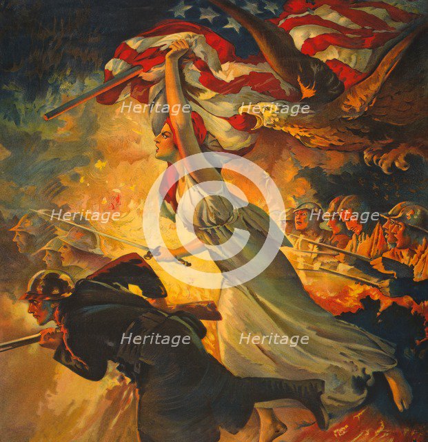 Deatail from Carry On! Buy Liberty Bonds to your Utmost, c.1918.