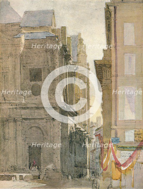 'Church of St. Eustache, Paris', c1829. Artist: David Cox the elder.