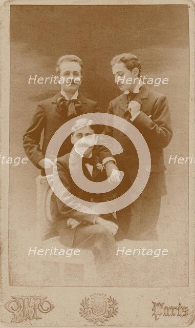 Marcel Proust, Lucien Daudet and Robert de Flers, 1896. Creator: Wegener, Otto (1849-1924).