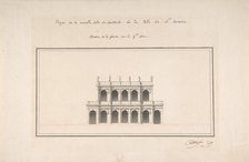 Project for the New Theater at St. Quentin (Aisne) - Elevation, ca. 1841. Creators: Emile-Jacques Gilbert, Louis Baptiste Gilbert.