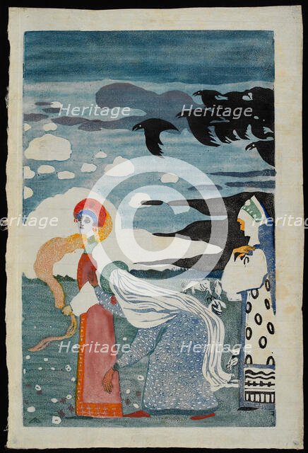 The Ravens, 1907. Creator: Kandinsky, Wassily Vasilyevich (1866-1944).