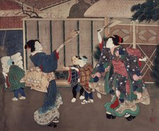 January: Celebrating the New Year, 1860s. Creator: Tsukioka Yoshitoshi.