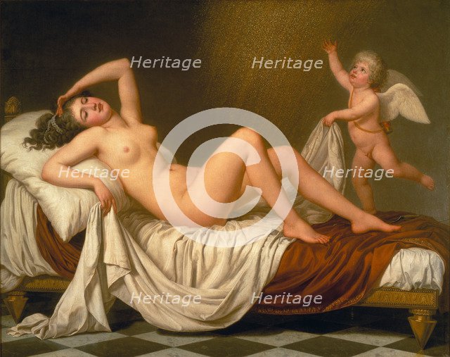 Danaë and the Shower of Gold, 1787. Artist: Wertmüller, Adolf Ulrik (1751-1811)