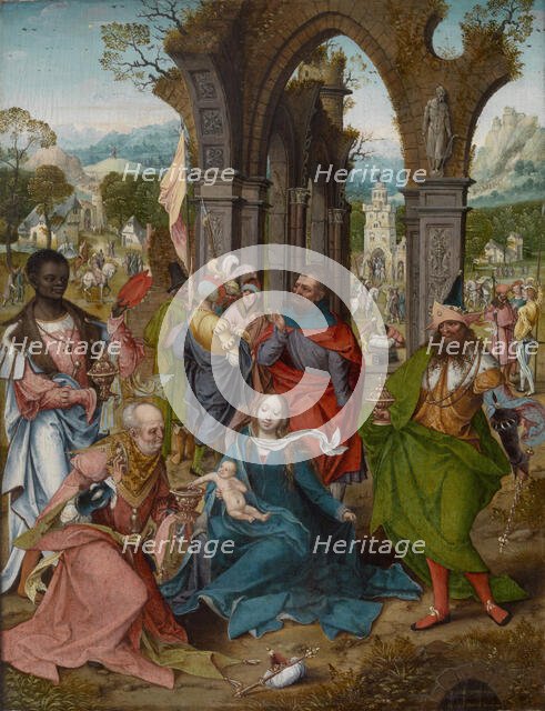 The Adoration of the Magi, 1519. Creator: Master of the Antwerp Adoration.