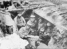 A quiet moment in German trenches, between 1914 and c1915. Creator: Bain News Service.