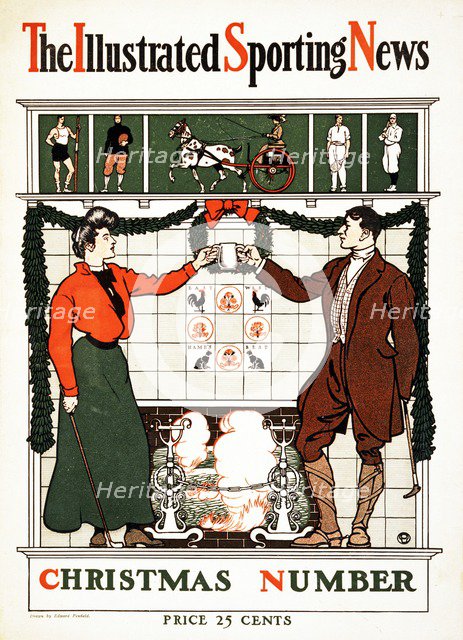 The Illustrated Sporting News,  Christmas Number, 1900 (colour lithograph) 