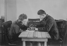 Telegraph lesson - crippled soldiers, 06 Feb 1919. Creator: Bain News Service.