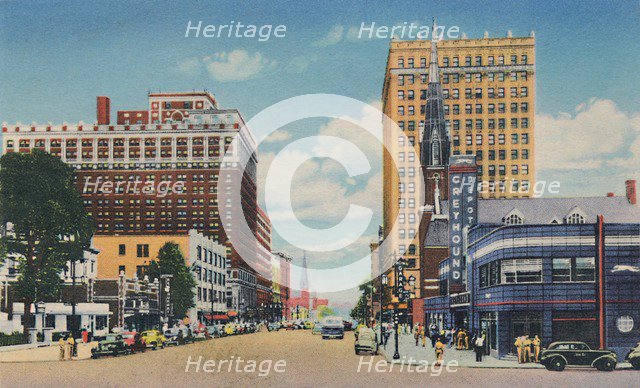 'Broadway Looking East', 1942. Artist: Caufield & Shook.