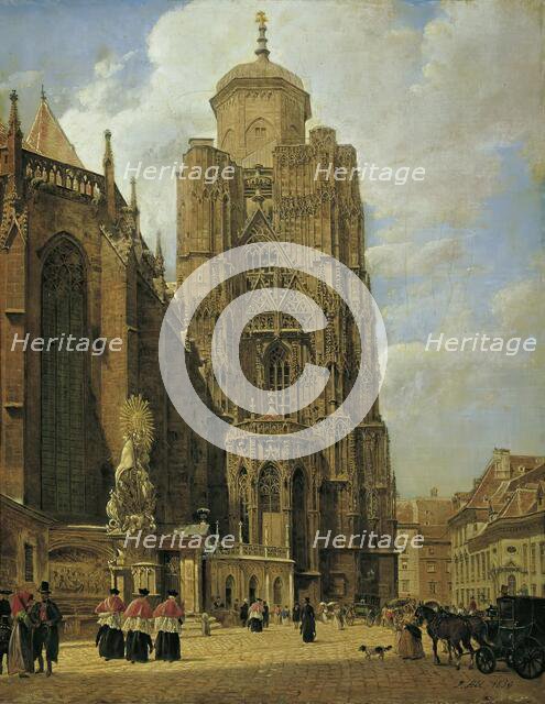 St. Stephen's Cathedral in Vienna, 1850. Creator: Jakob Alt.