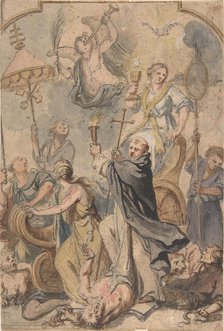 An Allegory of the Triumph over Heresy, with St. Dominic to the Fore, 1650-60. Creator: Abraham Jansz van Diepenbeeck.