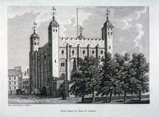 View of the White Tower, Tower of London, 1784. Artist: Anon