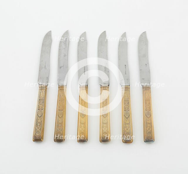 Set of Dessert Knives (10), Paris, 1789/1820. Creators: Martin-Guillaume Biennais, Pierre-Benoît Lorillon.