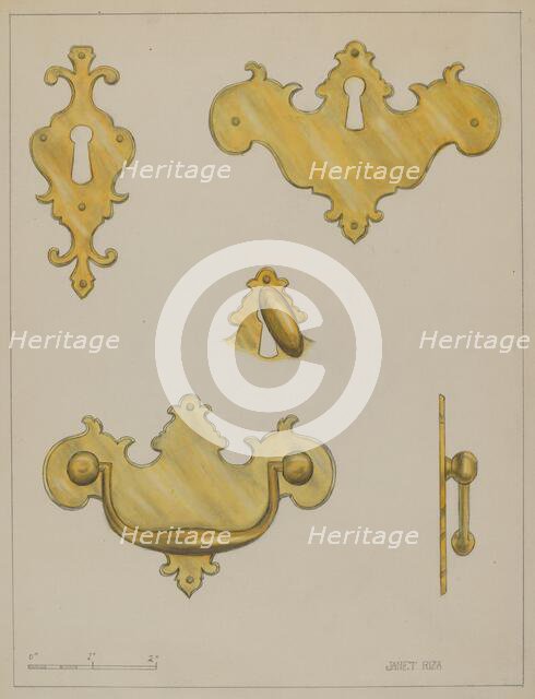 Drawer Pull, c. 1936. Creator: Janet Riza.