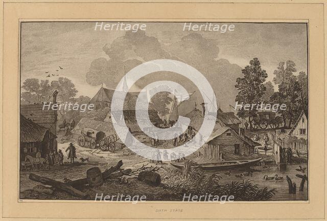 Village with Pond, c. 1782. Creator: Cornelis Brouwer.