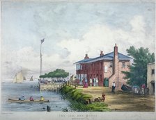 View of the Red House Inn on the banks of the River Thames, Battersea, London, 1850.                 Artist: Anon