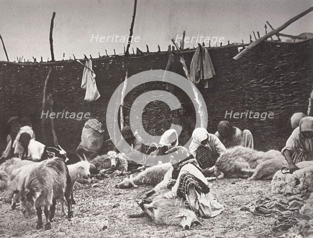 Sheep shearing, Russia, c1875-c1877. Artist: Ivan Boldyrev