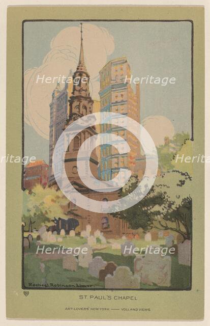 St. Paul's Chapel, 1914. Creator: Rachael Robinson Elmer.